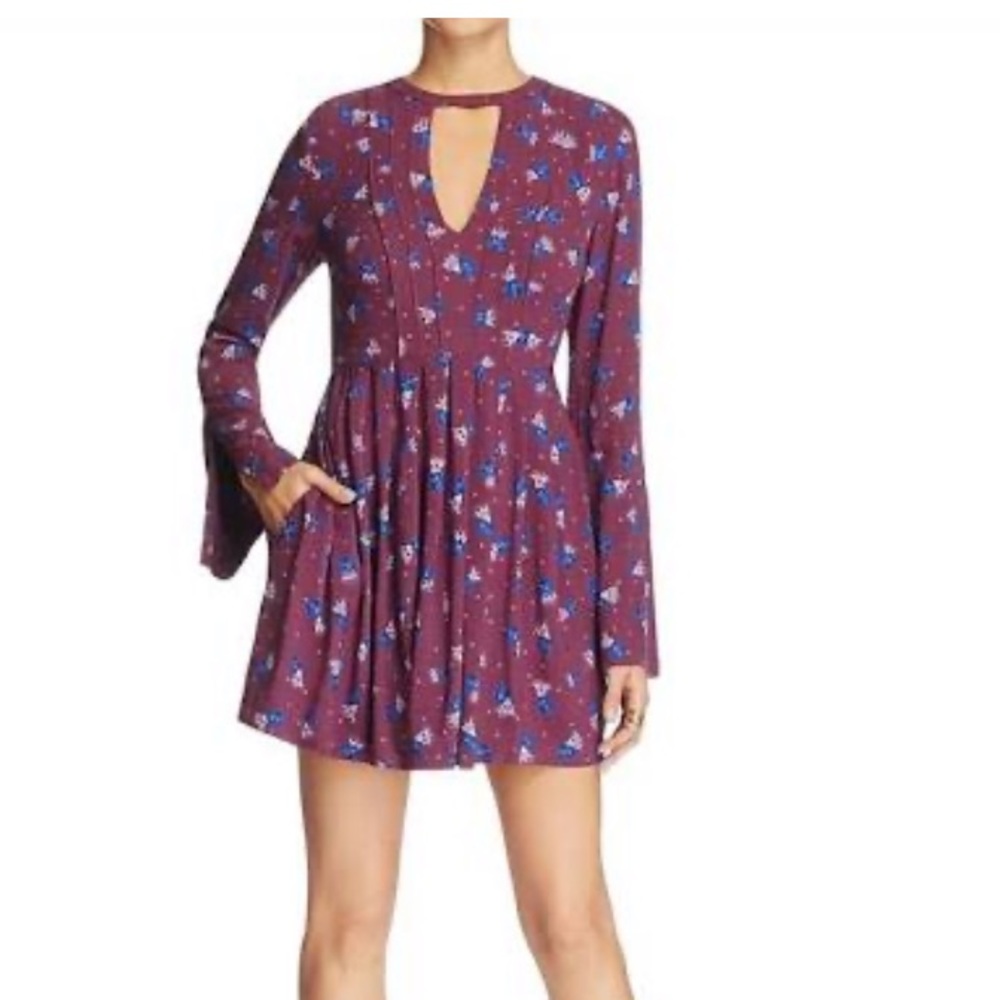 Free People Floral Tegan Mini Dress (size: 4)